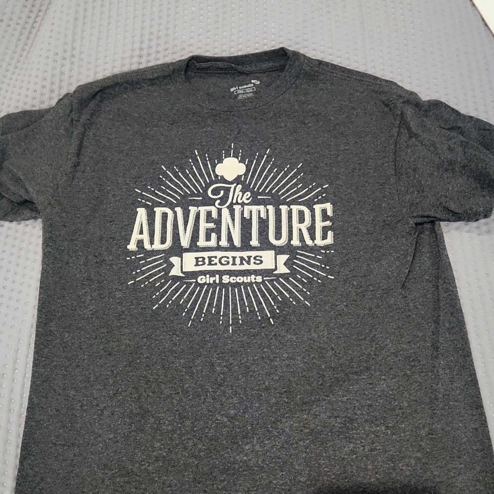 Girl Scouts T-shirt M 10-12 Grey